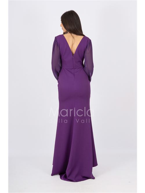 abito manica lunga con gioiello MARICLA ELEGANCE | CAR58137UVA